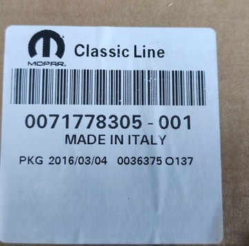 CHLADIČ FIAT DOBLO 71778305 NOVÁ ORIGINÁLNÍ OE