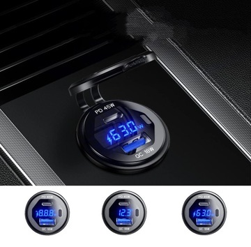 РАЗЪЕМ USB C ЗАРЯДНОЕ УСТРОЙСТВО QC18W+ PD45W + ПРЕДОХРАНИТЕЛЬ