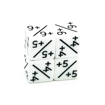 KOSTKA K6 1,6 CM RPG LICZNIK BONUSÓW POZYTYW BIAŁA KOŚĆ SZEŚCIOŚCIENNA MTG
