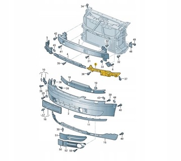 VOLKSWAGEN OE 3D0807049E VÝZTUHA NÁRAZNÍKU