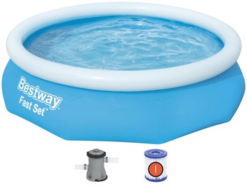 Basen Ogrodowy 3m Rozporowy Fast Set 305x76 BESTWAY 3w1 dla dzieci 57270