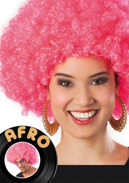 PERUKA AFRO RÓŻOWE 86019