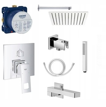 Zestaw wannowy podtynk Grohe Eurocube/Deante 25cm