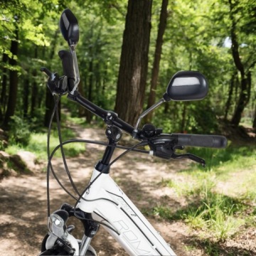 ВЕЛОСИПЕДНЫЕ ЗЕРКАЛА ЗАДНЕГО ВИДА СО ОТРАЖАЮЩИМИ СРЕДСТВАМИ 2 ШТ. ДЛЯ КОМПЛЕКТА РУЛЯ ВЕЛОСИПЕДА