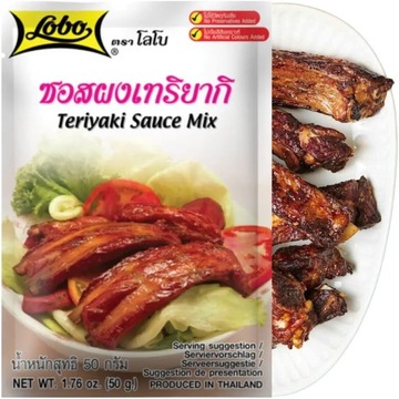 Tajski Aromatyczny Sos Marynata Do Żeberek Ribs Teriyaki z Grilla 50g LOBO