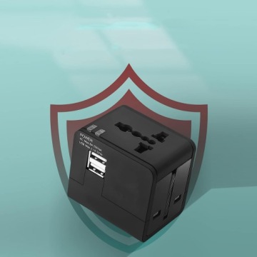 Адаптер Английские розетки Универсальная вилка США Великобритания ЕС AUST 2 x USB