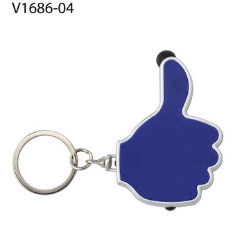 100 x Brelok, touch pen ''kciuk'', lampka NADRUK