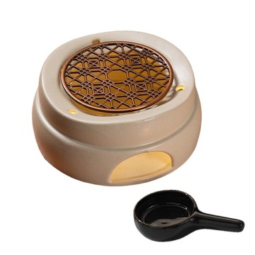 Ceramiczny czajniczek podgrzewacz do herbaty ze św