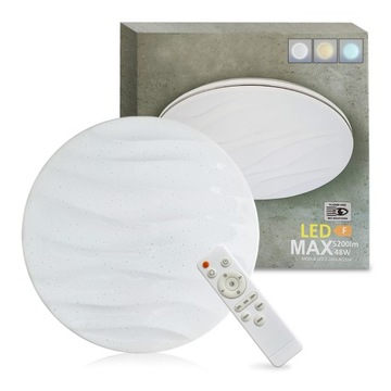 Plafon LED z Pilotem ze Ściemniaczem Sufitowy 48W