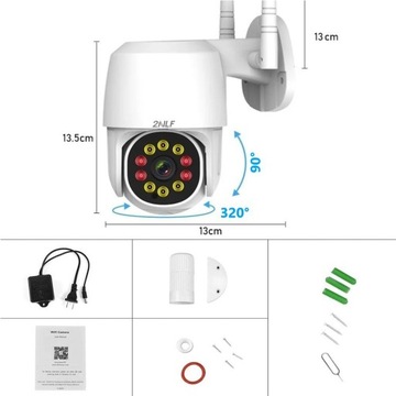 WIFI IP УМНАЯ НАРУЖНАЯ ВРАЩАЮЩАЯСЯ FULL HD КАМЕРА С ЗУМОМ 2 МП