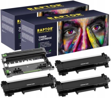 3x Toner Buben pro tiskárnu Brother HL-L2312D DCP-L2532DW MFC-L2712DN