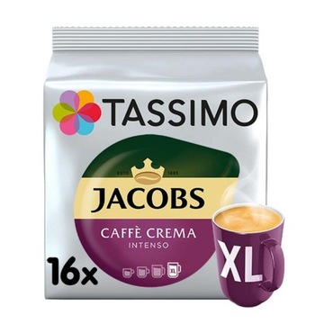 Kapsułki do ekspresu JACOBS TASSIMO kawa XL Caffe Crema Intenso 16 szt