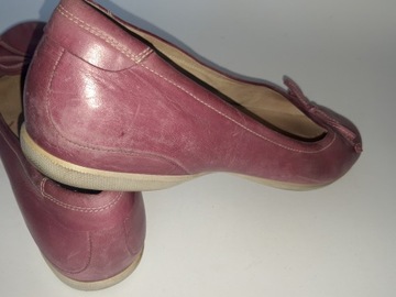 КОЖАНЫЕ БАЛЕРИНЫ ECCO, РАЗМЕРЫ 39-26 СМ