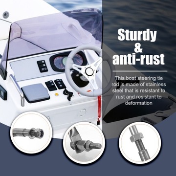 2 комплекта стальных рулевых тяг для лодок