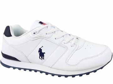 RALPH LAUREN POLO RFS11401 CLASSIC JOGGER BUTY DAMSKIE BIAŁE SKÓRZANE