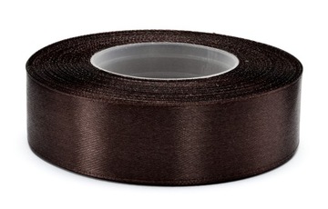 Wstążka tasiemka ozdobna satynowa BRĄZOWA 12 mm