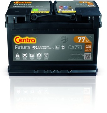 AKUMULATOR CENTRA FUTURA CA770 12V 77AH P+ 760A