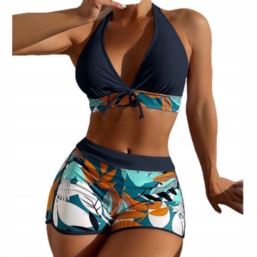 STRÓJ KĄPIELOWY DWUCZĘŚCIOWY BIKINI SPODENKI S-XXL, M