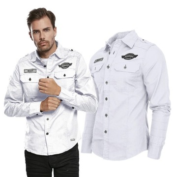 Košeľa s dlhým rukávom BRANDIT Luis Vintageshirt white M