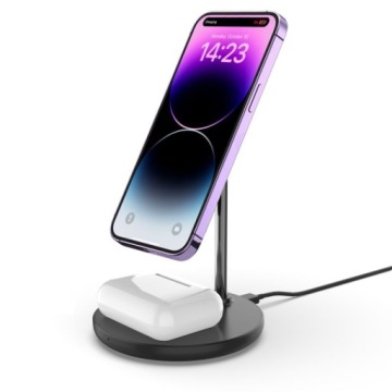 ИНДУКЦИОННОЕ ЗАРЯДНОЕ УСТРОЙСТВО 2В1 MAGSAFE TECH-PROTECT QI15 W-A21 ЧЕРНОЕ