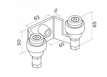МОНТАЖНЫЙ КРОНШТЕЙН ДЛЯ КРЕПЛЕНИЯ ЗАЩЕЛКИ И ЗАХВАТА К ВОРОТЕ