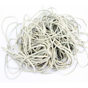 GUMKI RECEPTURKI GRUBE MOCNE SZEROKIE 50 mm x 3 mm BIAŁE 1 KG