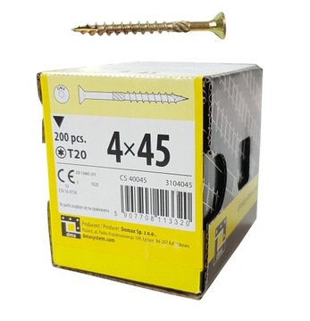 Wkręty ciesielskie do drewna TORX 4 x 45 mm 200szt