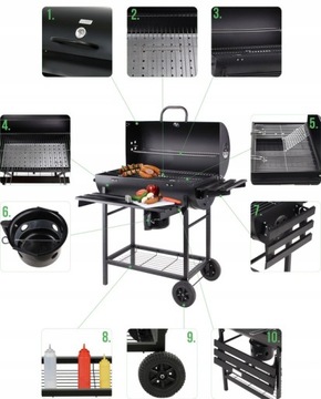 КРЫШКА ДЛЯ УГОЛЬНОГО ГРИЛЯ ПЕПЕЛЬ GARDEN БОЛЬШОЙ НАБОР