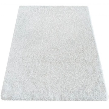 Dywan ELITE jednolity biały shaggy 60x100 cm