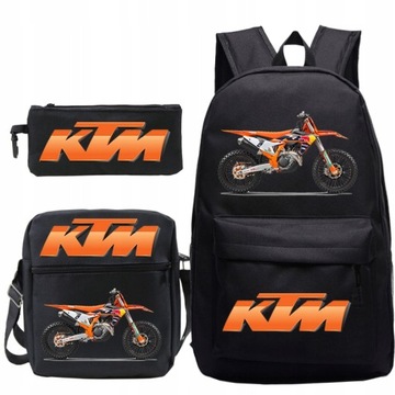 KTM CROSS ZESTAW SZKOLNY PLECAK TORBA PIÓRNIK