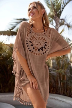 ПЛЯЖНАЯ ТУНИКА ПАРЕО С ВЫШИВКОЙ БАХОМ БОХО КАНКУН