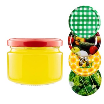 5sztuk SŁOIK POMA 265ML Z ZAKRĘTKĄ MIÓD DŻEM
