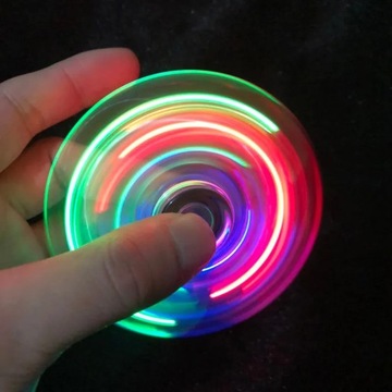 FIDGET SPINNER LED ПРОЗРАЧНЫЙ ЦВЕТНОЙ СВЕТЯЩИЙСЯ
