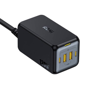 Ładowarka sieciowa AOHI 120W, 2x USB-C, 2x USB-A