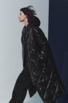długi pikowany płaszcz Zara M