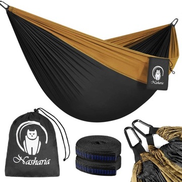 HAMAK DWUOSOBOWY TURYSTYCZNY ULTRALEKKI NYLON 300KG 275x140CM OUTDOOR