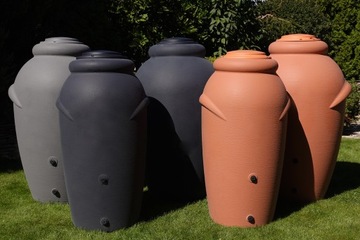 Бочка-резервуар RAINWATER CONTAINER для дождевой воды, 210 л, кирпичный НАБОР