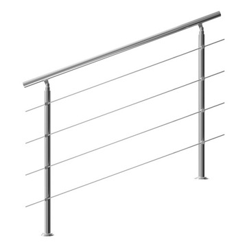 Monzana Balustrada Poręcz Schodowa Stal 150cm+4