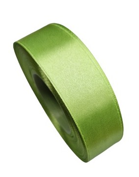 wstążka TASIEMKA satynowa 25 mm 32 m ZIELO GROSZEK