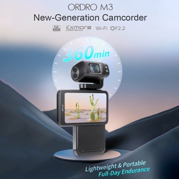 Цифровая видеокамера ORDRO M3, видеокамера с Wi-Fi