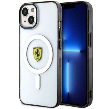 Zadní Kryt Ferrari pro Apple iPhone 14 Outline, černý
