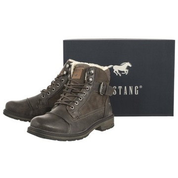 Buty Trzewiki Męskie Mustang Brązowe 4157-605