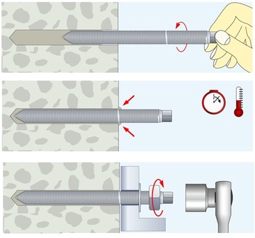 ШПИЛЬНЫЙ ВИНТ ДЛЯ ХИМИЧЕСКОГО АНКЕРА M16/190