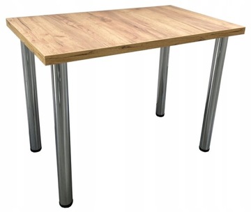 Stół Kuchenny Loft 100x60 Dąb Craft / Nogi Chrom