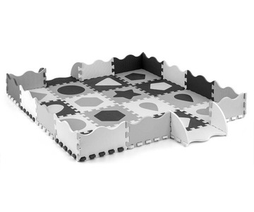 MILLY MALLY MATA PIANKOWA JOLLY 4X4 SHAPES-GREY NAUKA odpoczynek BEZPIECZNA