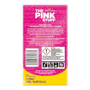 THE PINK STUFF Miracle порошок для чистки унитазов, 3 пакетика по 100 г.