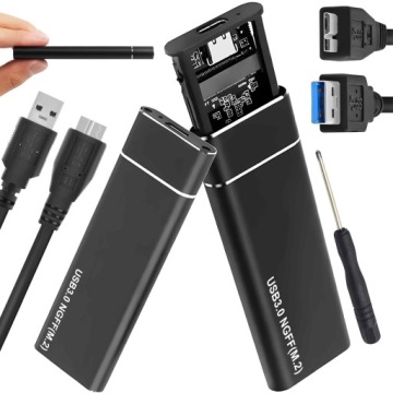 OBUDOWA DYSKU KIESZEŃ NA DYSK SSD M.2 SATA NGFF USB 3.0 ETUI ADAPTER B KEY