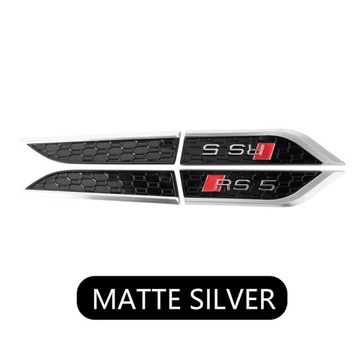 1 пара эмблем ABS RS5, боковая наклейка, накладка на бампер, наклейка на крыло, значок для Audi