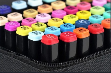 АЛКОГОЛЬНЫЕ МАРКЕРЫ Набор + сумка Фломастеры двусторонние Маркеры 80 шт.