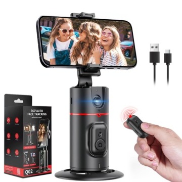 Otočný Stativový Držák Na Telefon Sledující Pohyb 360 S Ovládáním Gesty Dálkové Ovládání